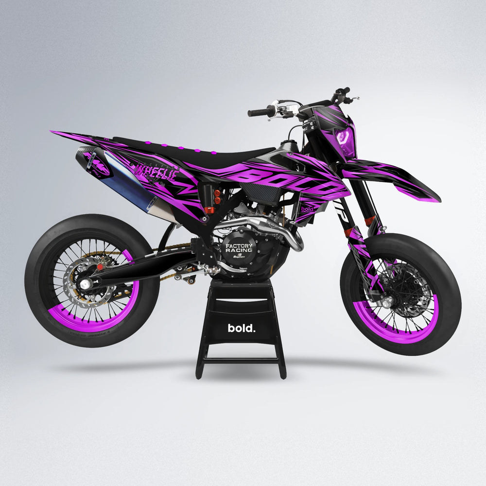 ANXIETY supermoto graphics kit in Custom Colour