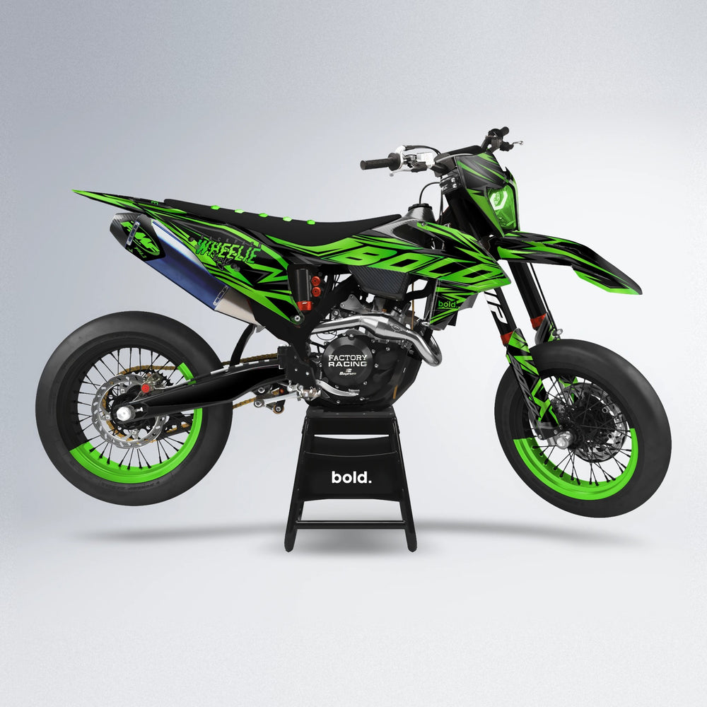 ANXIETY supermoto graphics kit in Green