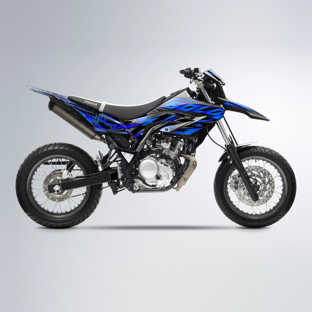 ANXIETY Yamaha WR 125X supermoto graphics kit in Blue