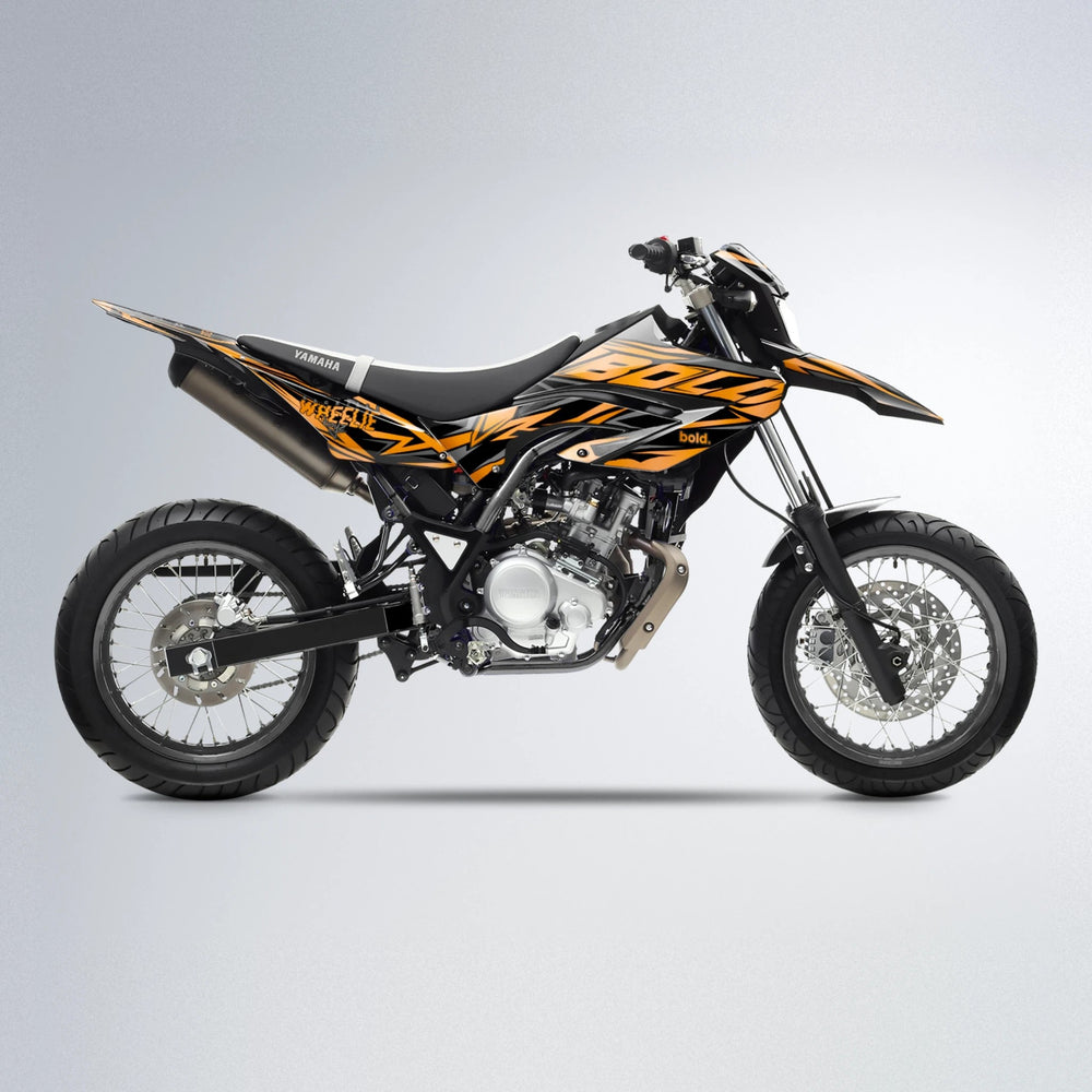 ANXIETY Yamaha WR 125X supermoto graphics kit in Orange