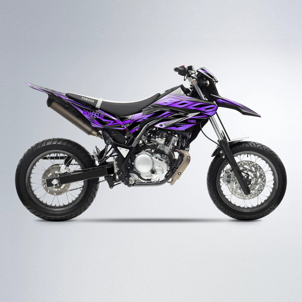 ANXIETY Yamaha WR 125X supermoto graphics kit in Purple