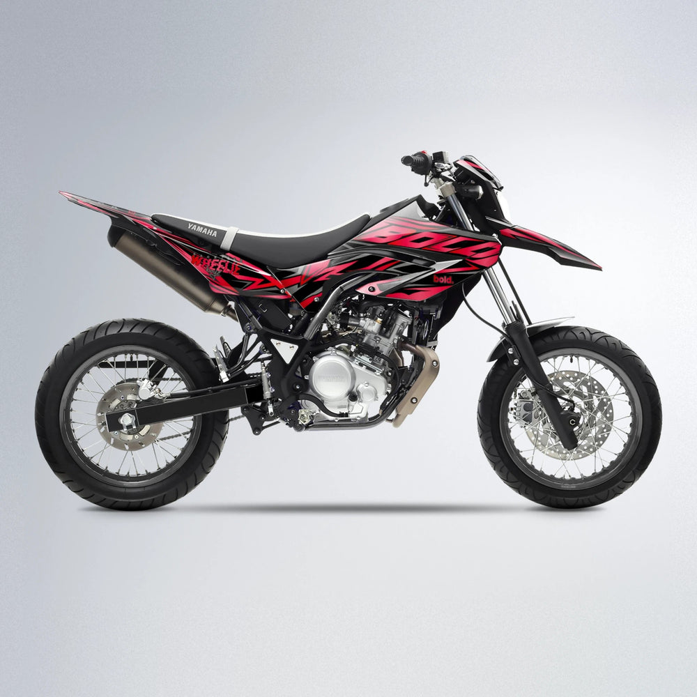 ANXIETY Yamaha WR 125X supermoto graphics kit in Red