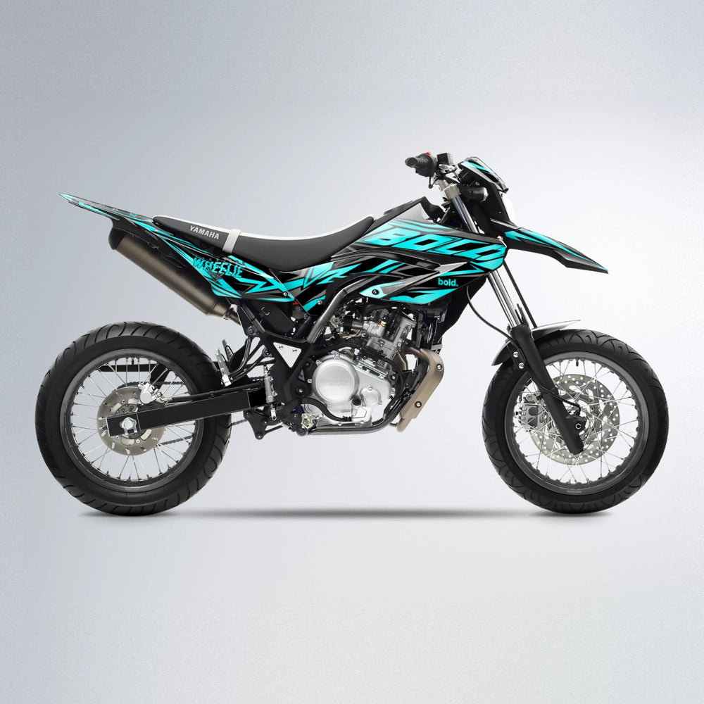 ANXIETY Yamaha WR 125X supermoto graphics kit in Teal