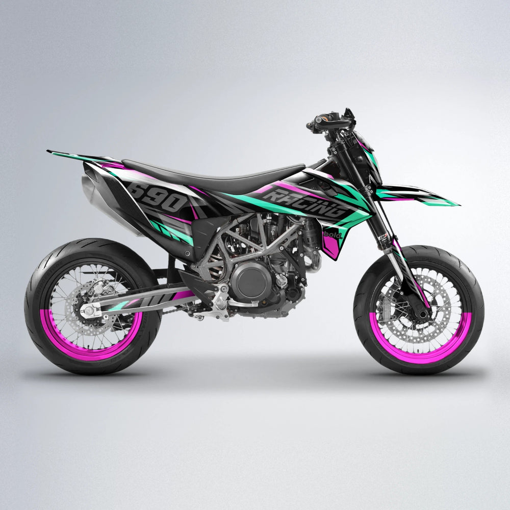 AQUA KTM SMC 690 supermoto graphics kit in Pink