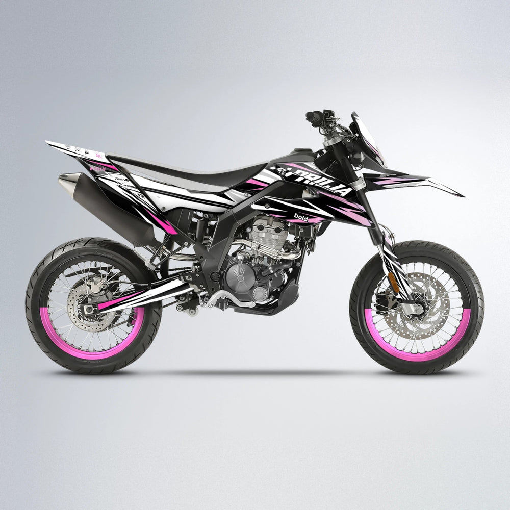 ARCTIC Aprilia SX 125 supermoto graphics kit in Flamingo