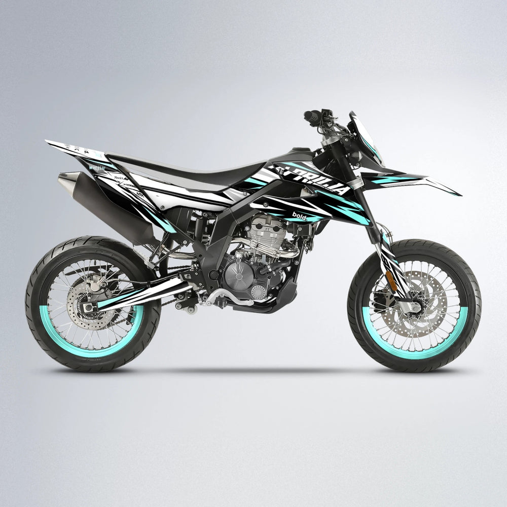 ARCTIC Aprilia SX 125 supermoto graphics kit in Mint