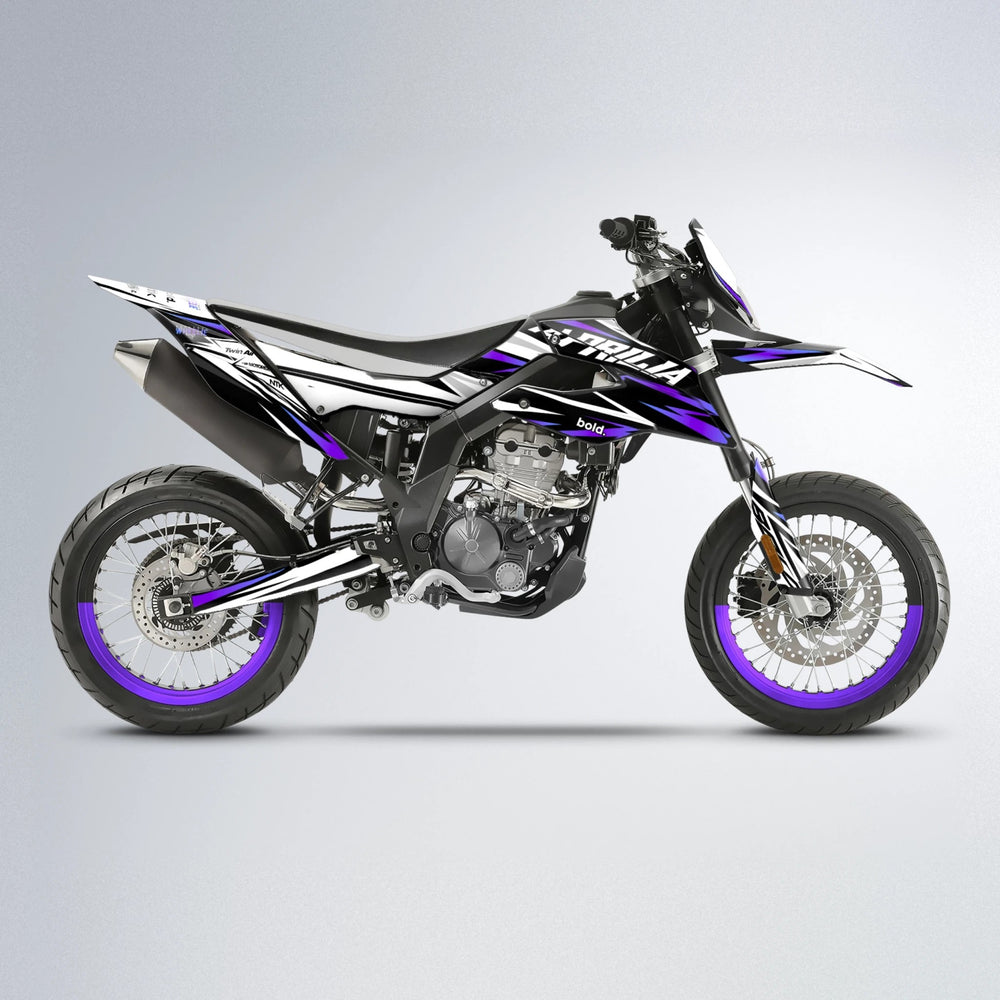 ARCTIC Aprilia SX 125 supermoto graphics kit in Purple