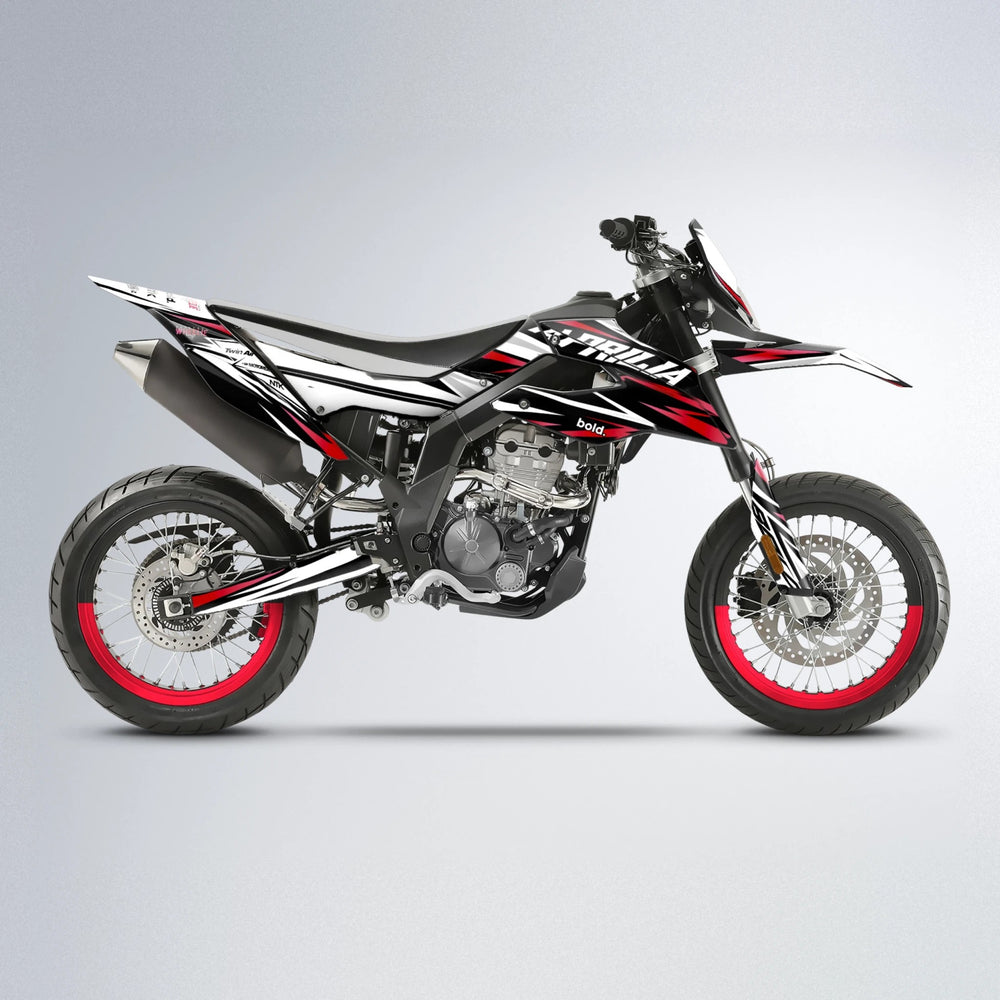 ARCTIC Aprilia SX 125 supermoto graphics kit in Red
