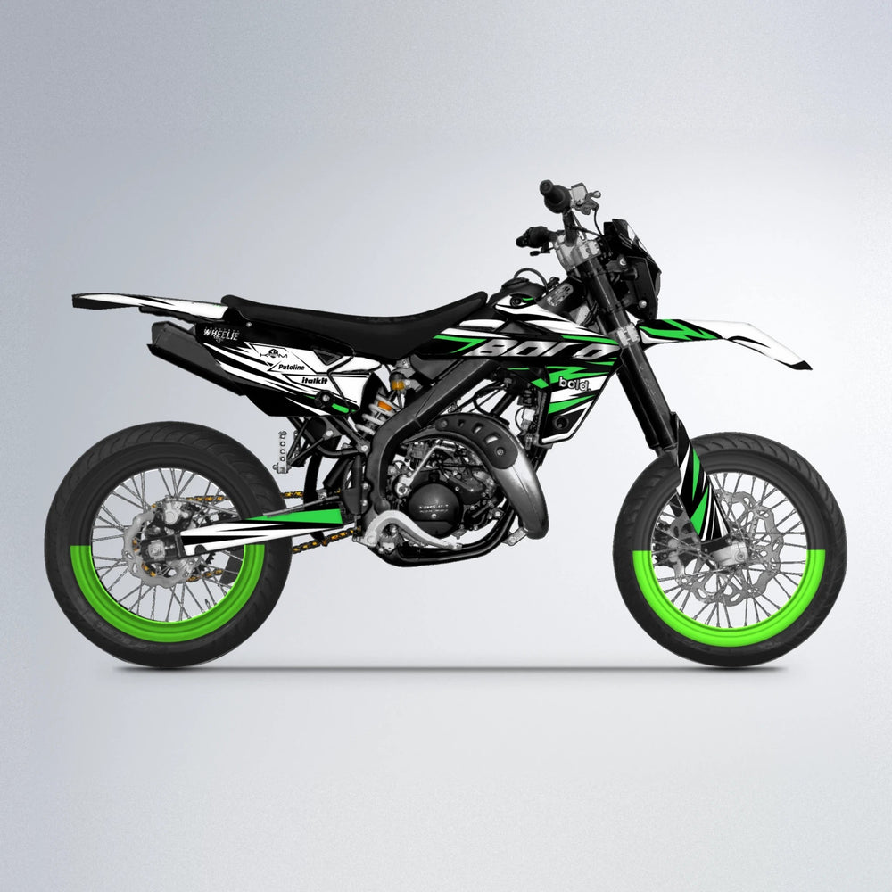 ARCTIC Rieju MRT supermoto graphics kit in Green