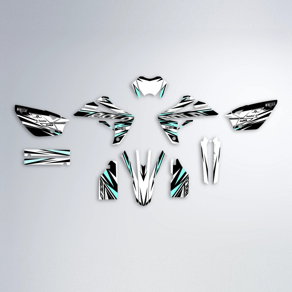 ARCTIC Rieju MRT graphics kit parts layout in Mint