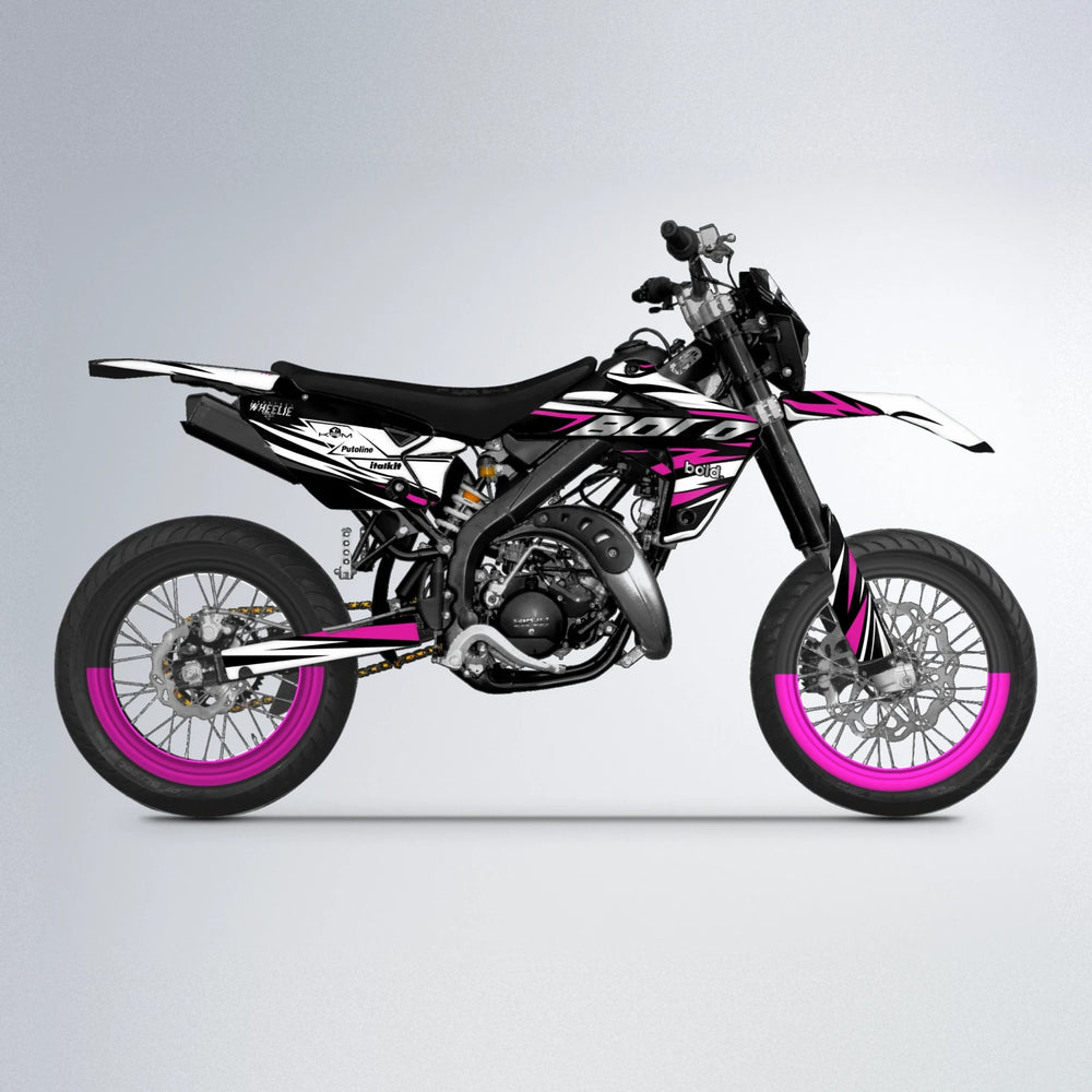 ARCTIC Rieju MRT supermoto graphics kit in Pink