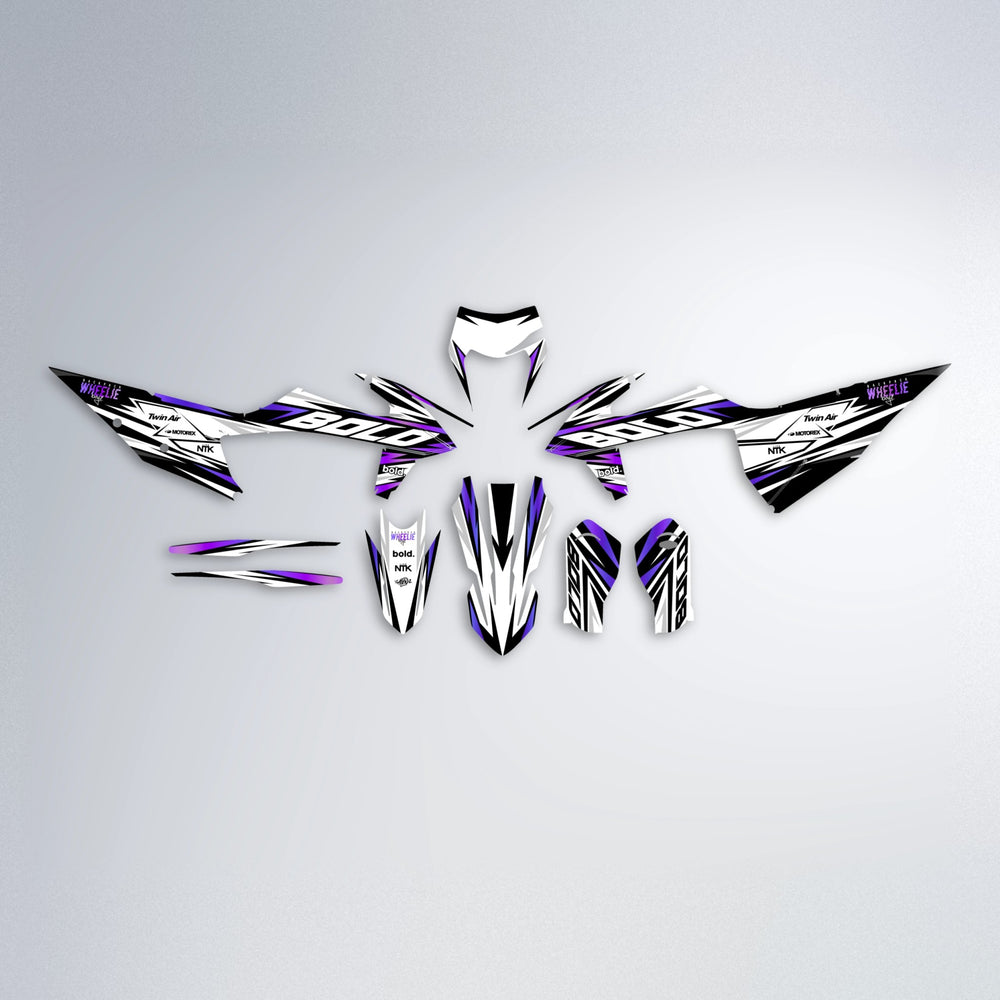 ARCTIC graphics kit parts layout in Purple Chrome
