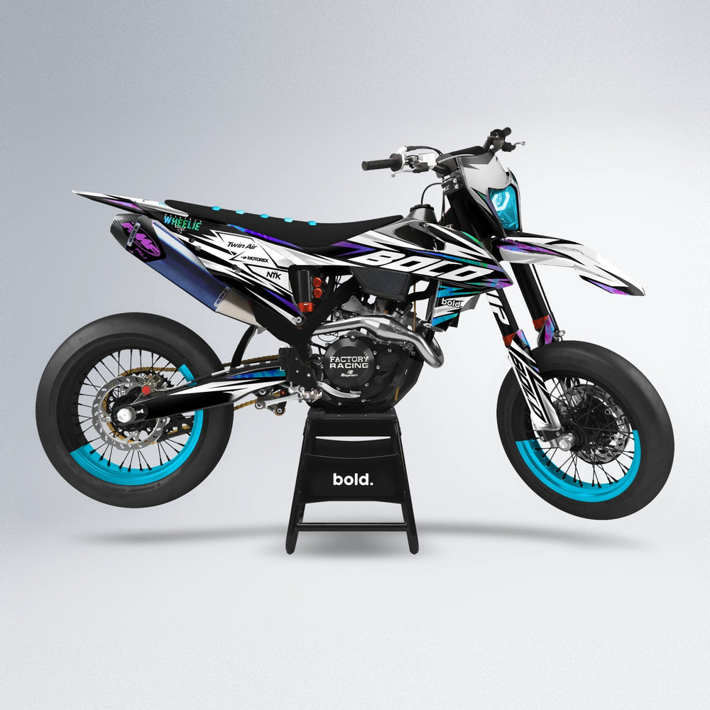ARCTIC supermoto graphics kit in Purple Holo
