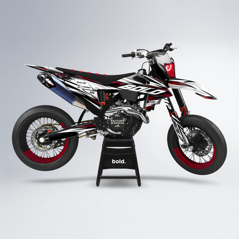 ARCTIC supermoto graphics kit in Red Chrome