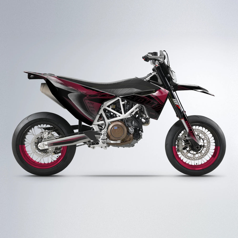 ARTTU STENBERG Husqvarna 701 supermoto graphics kit in Black & Red