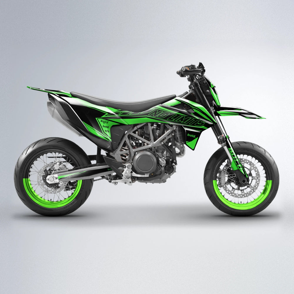 ARTTU STENBERG KTM SMC 690 supermoto graphics kit in Green