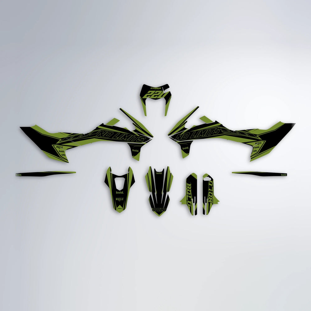 ARTTU STENBERG KTM SMC 690 graphics kit parts layout in Olive