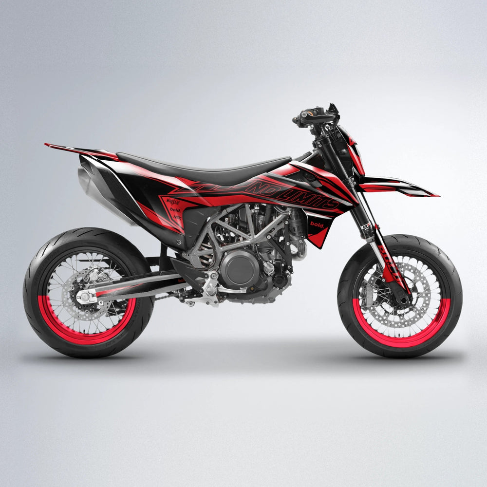 ARTTU STENBERG KTM SMC 690 supermoto graphics kit in Red