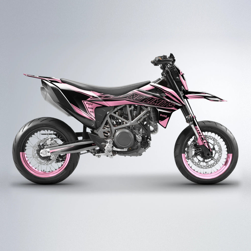ARTTU STENBERG KTM SMC 690 supermoto graphics kit in Sakura Pink