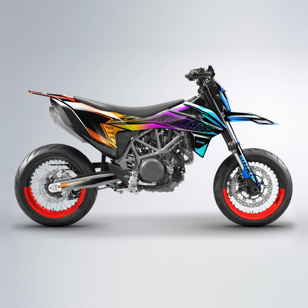 ARTTU STENBERG KTM SMC 690 supermoto graphics kit in Sunset Fade