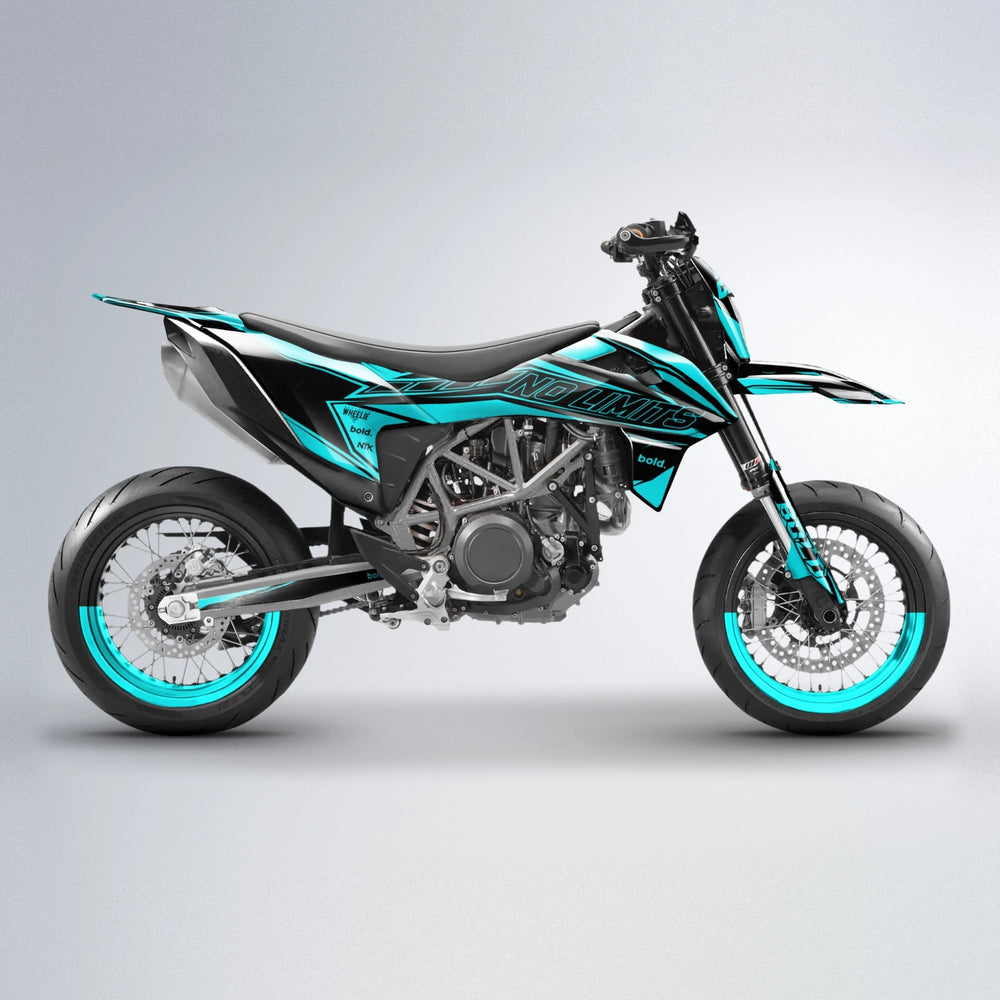 ARTTU STENBERG KTM SMC 690 supermoto graphics kit in Teal