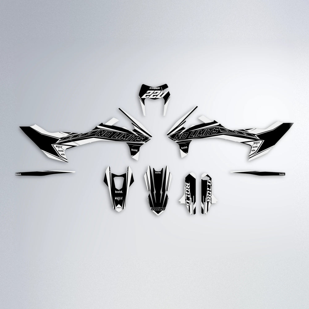 ARTTU STENBERG KTM SMC 690 graphics kit parts layout in White
