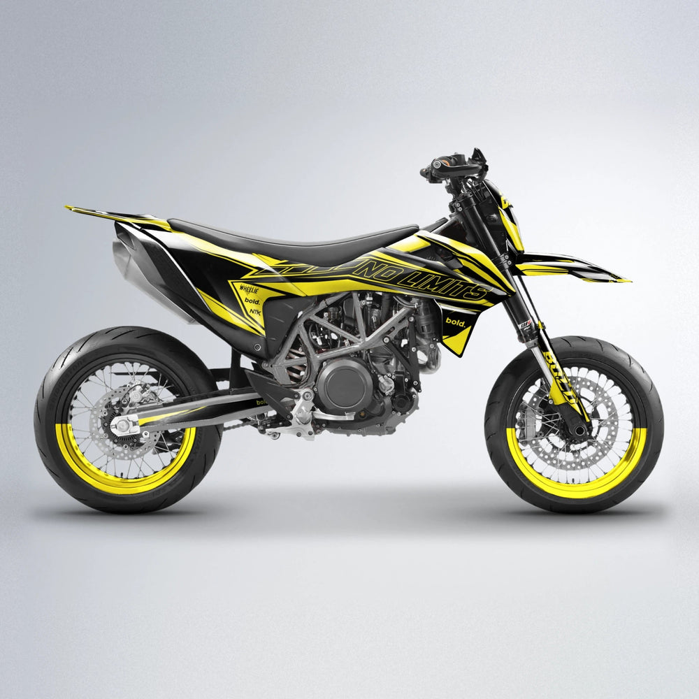 ARTTU STENBERG KTM SMC 690 supermoto graphics kit in Yellow