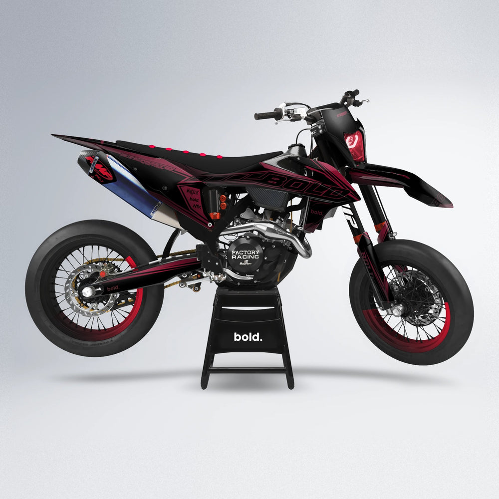ARTTU STENBERG supermoto graphics kit in Black & Red