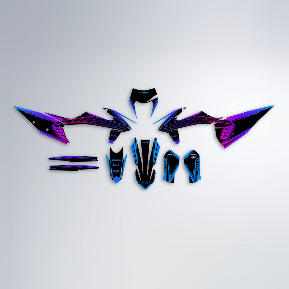 ARTTU STENBERG graphics kit parts layout in Blue Purple Fade