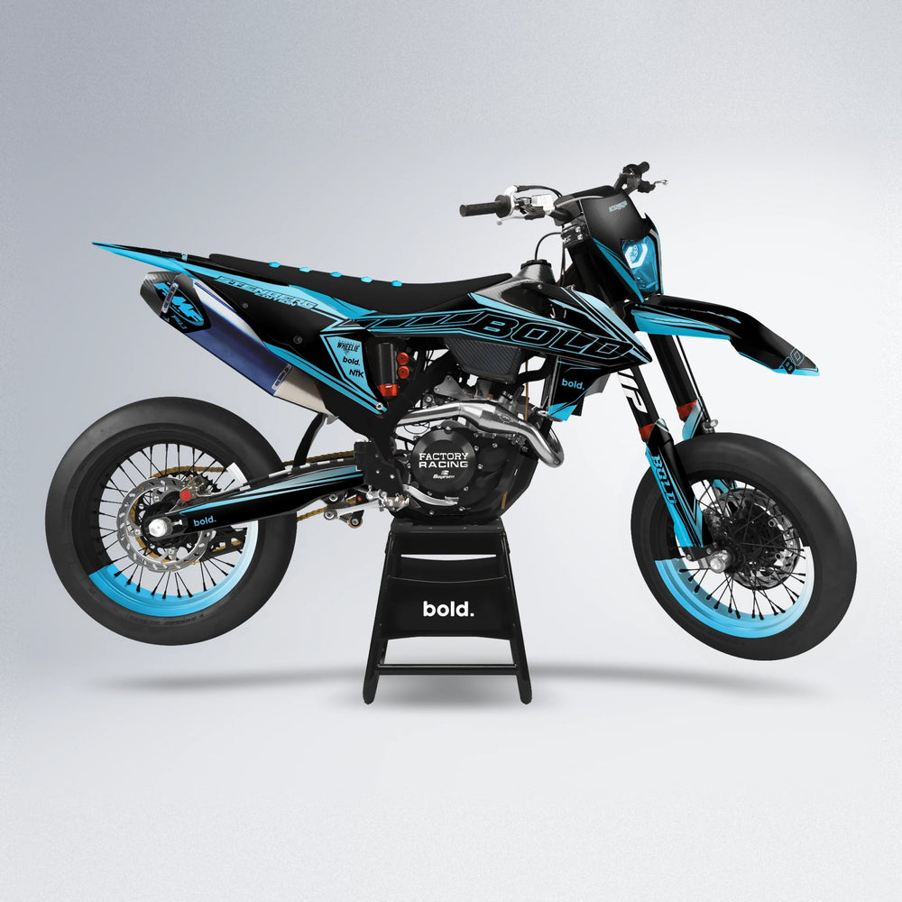 ARTTU STENBERG supermoto graphics kit in Light Blue & White