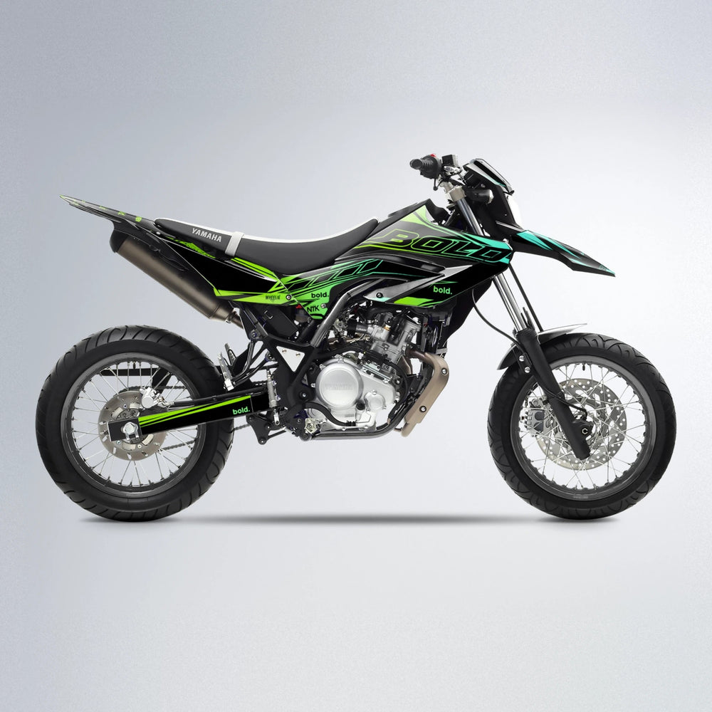 ARTTU STENBERG Yamaha WR 125X supermoto graphics kit in Cyan & Green