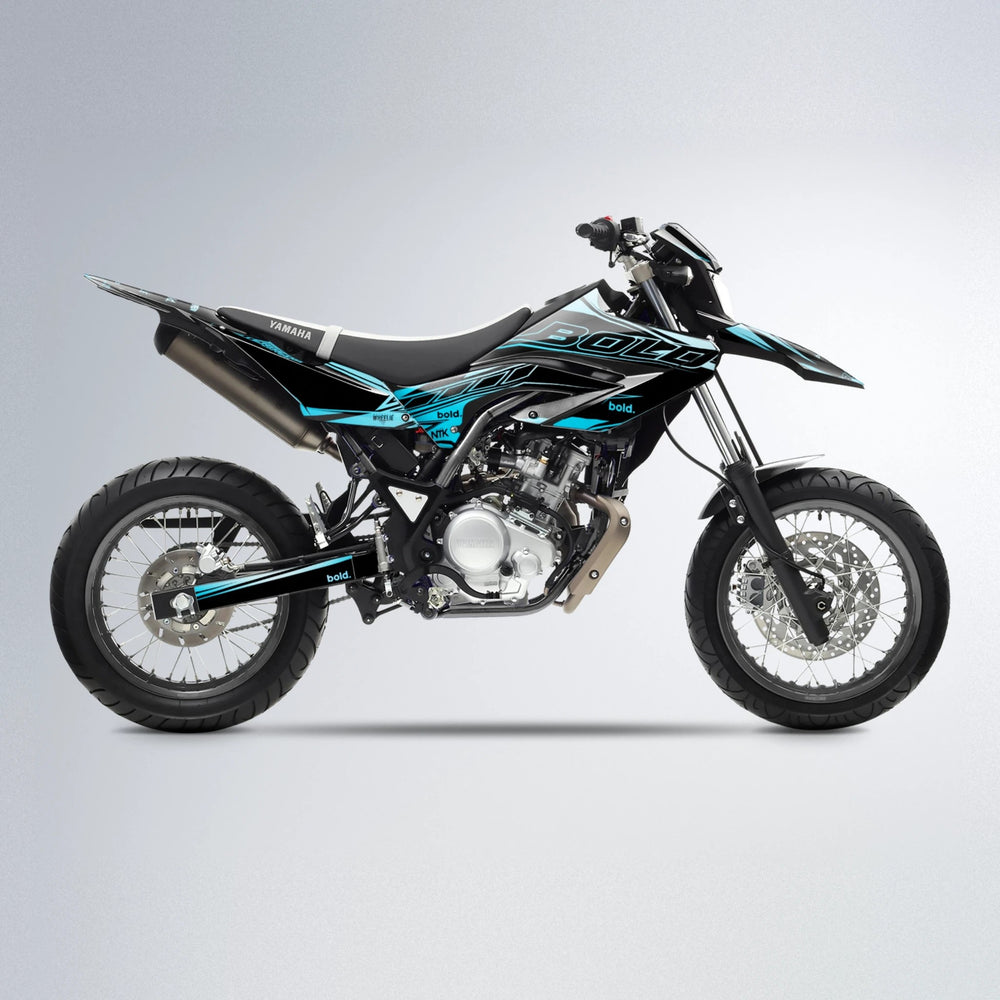 ARTTU STENBERG Yamaha WR 125X supermoto graphics kit in Light Blue & White