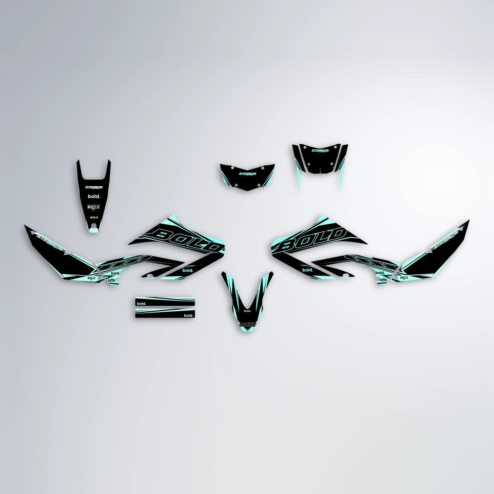 ARTTU STENBERG Yamaha WR 125X graphics kit parts layout in Mint