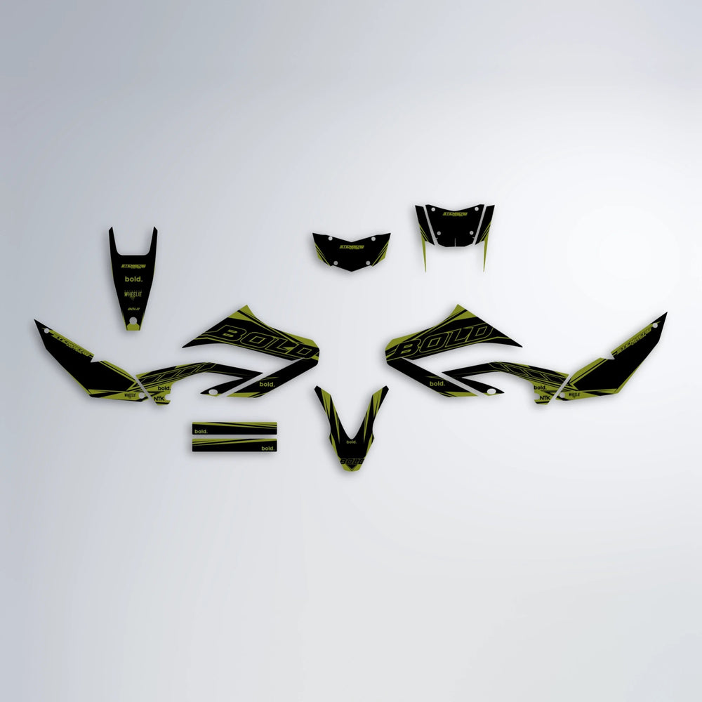 ARTTU STENBERG Yamaha WR 125X graphics kit parts layout in Olive
