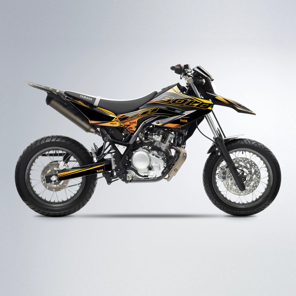 ARTTU STENBERG Yamaha WR 125X supermoto graphics kit in Orange & Yellow