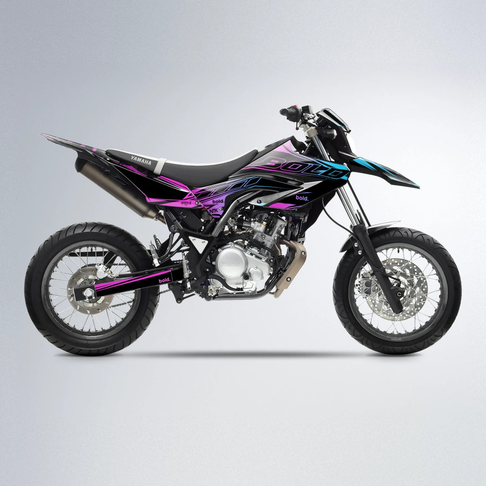 ARTTU STENBERG Yamaha WR 125X supermoto graphics kit in Pink & Light Blue