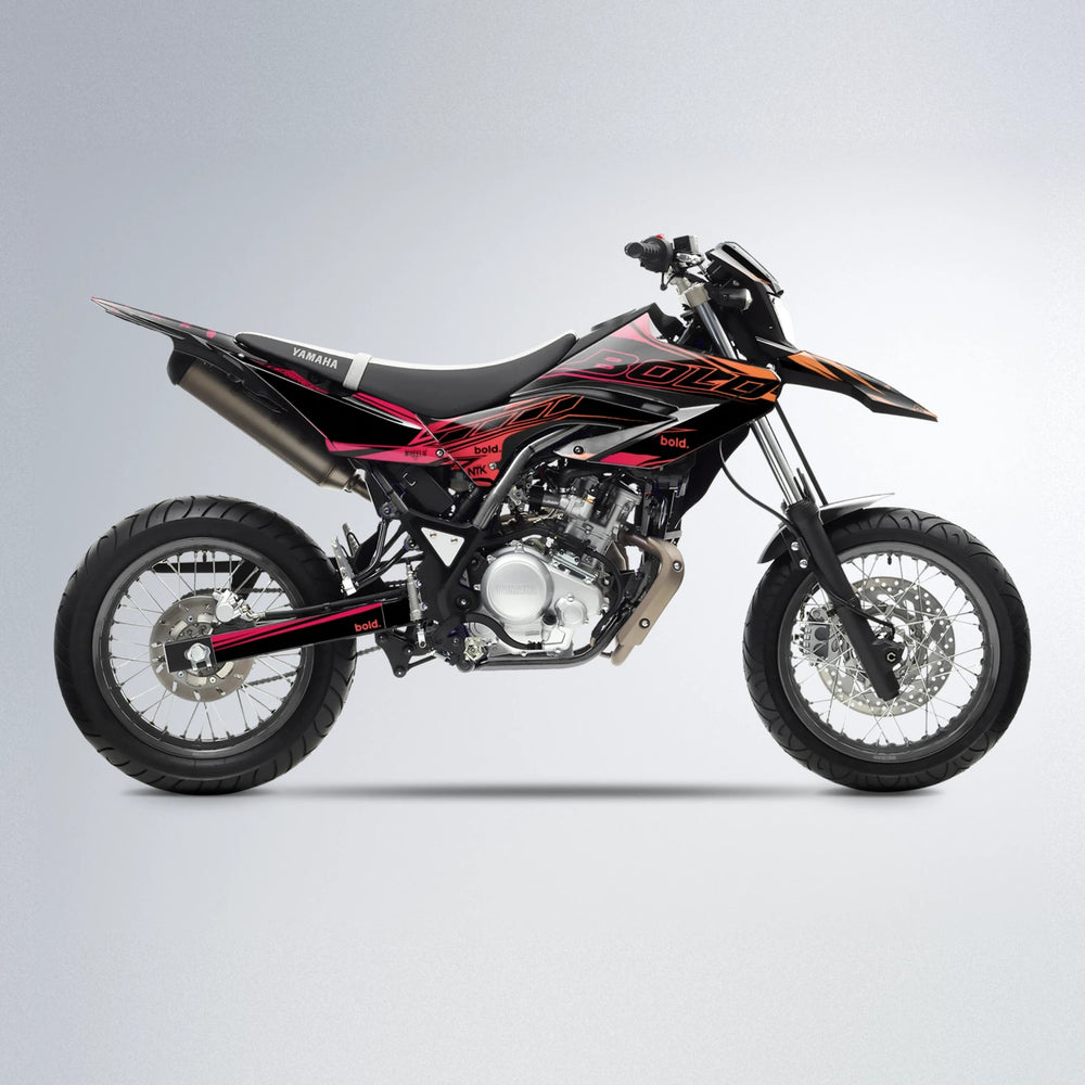 ARTTU STENBERG Yamaha WR 125X supermoto graphics kit in Red & Orange