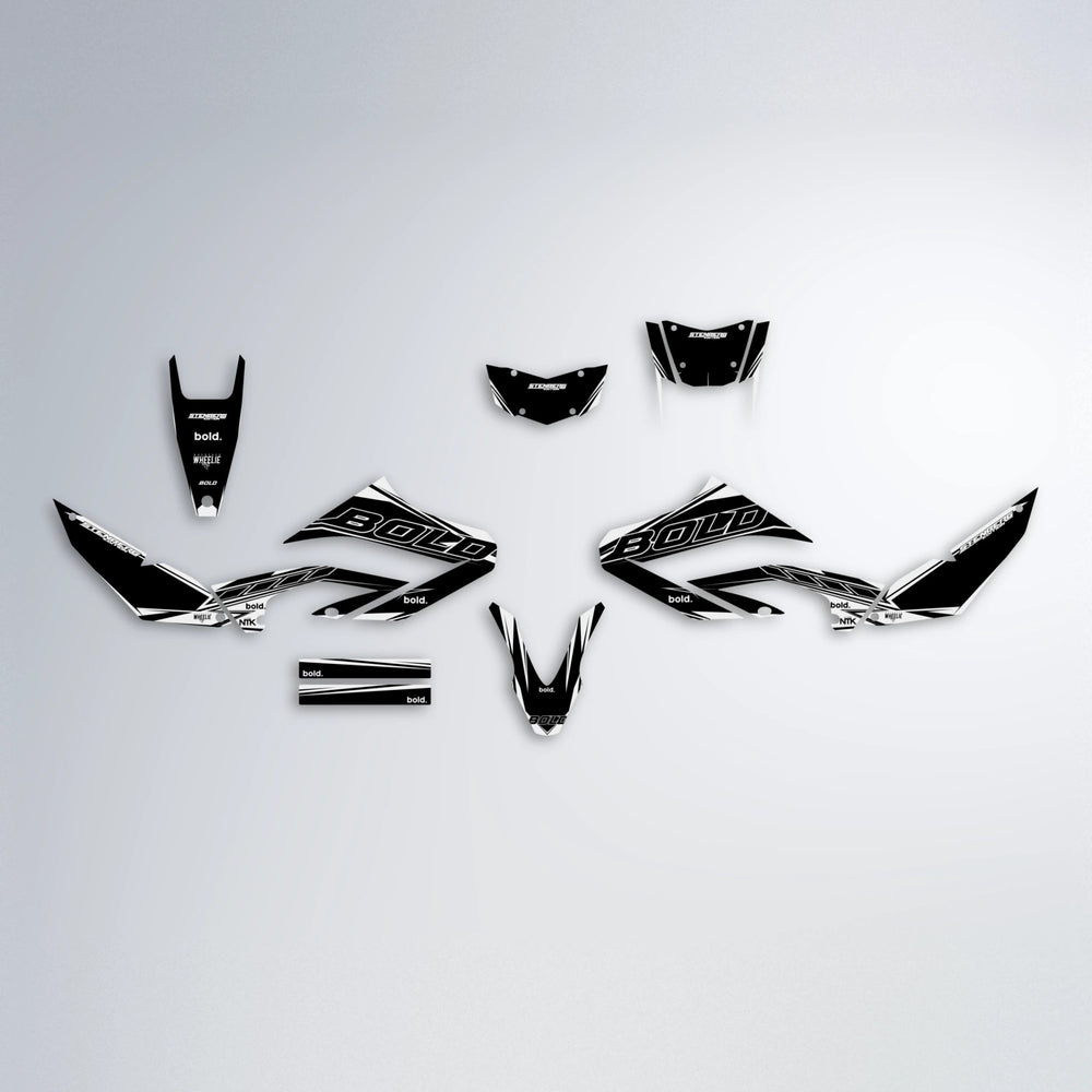 ARTTU STENBERG Yamaha WR 125X graphics kit parts layout in White