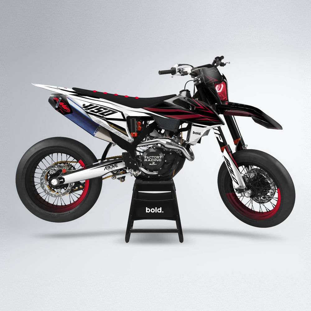 ASCEND supermoto graphics kit in Black & Red