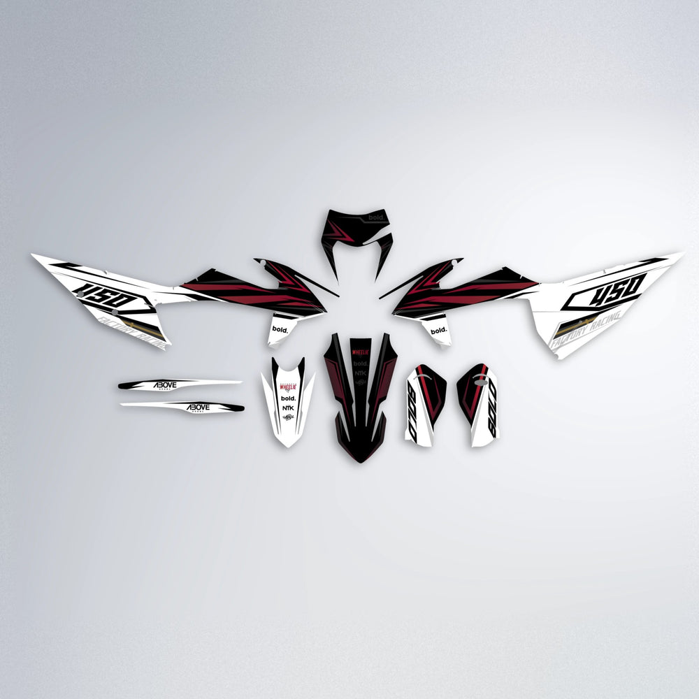 ASCEND graphics kit parts layout in Black & Red