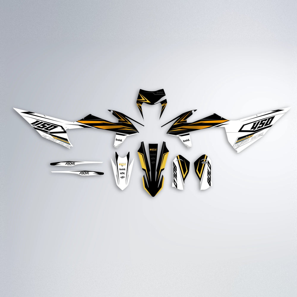 ASCEND graphics kit parts layout in Gold Chrome