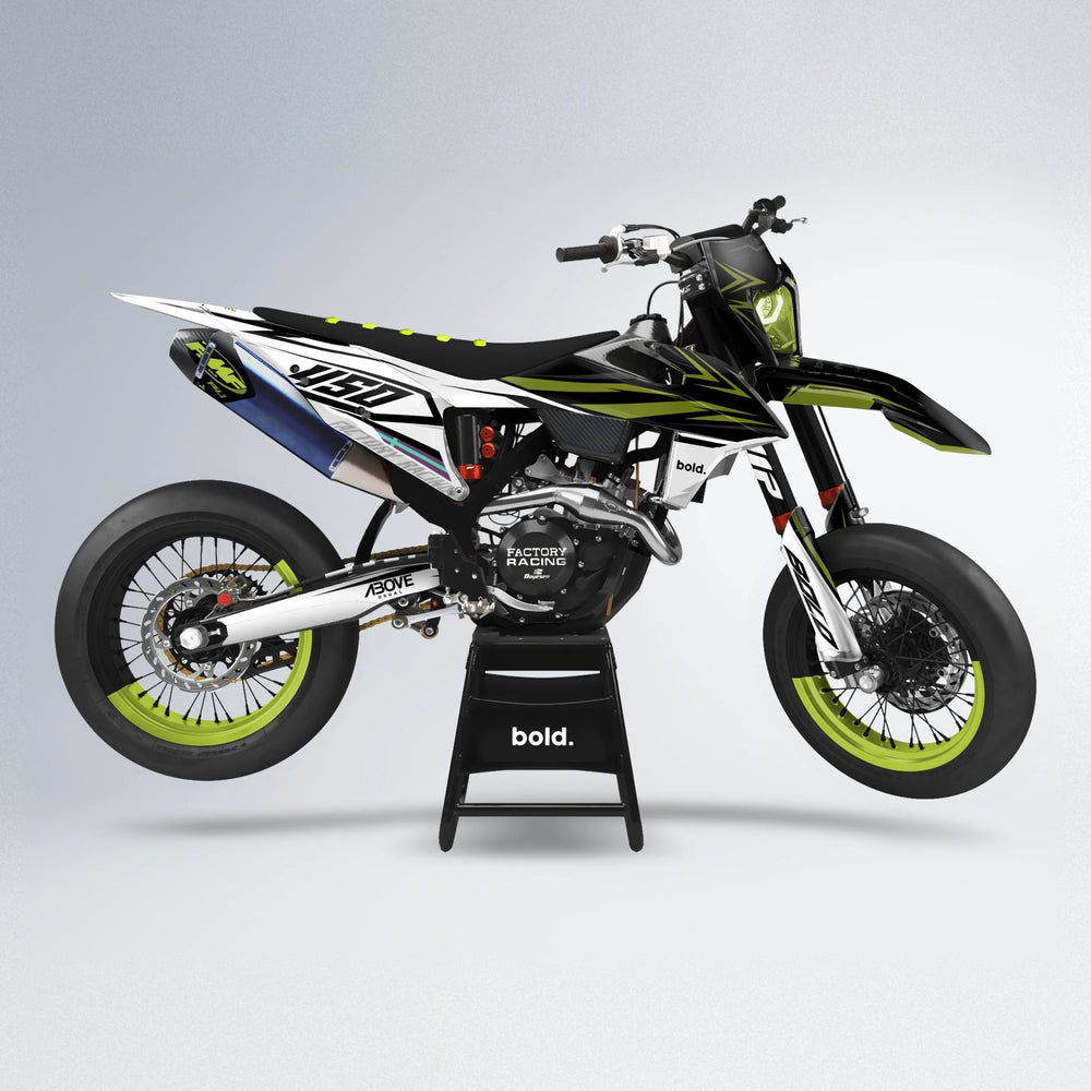 ASCEND supermoto graphics kit in Olive