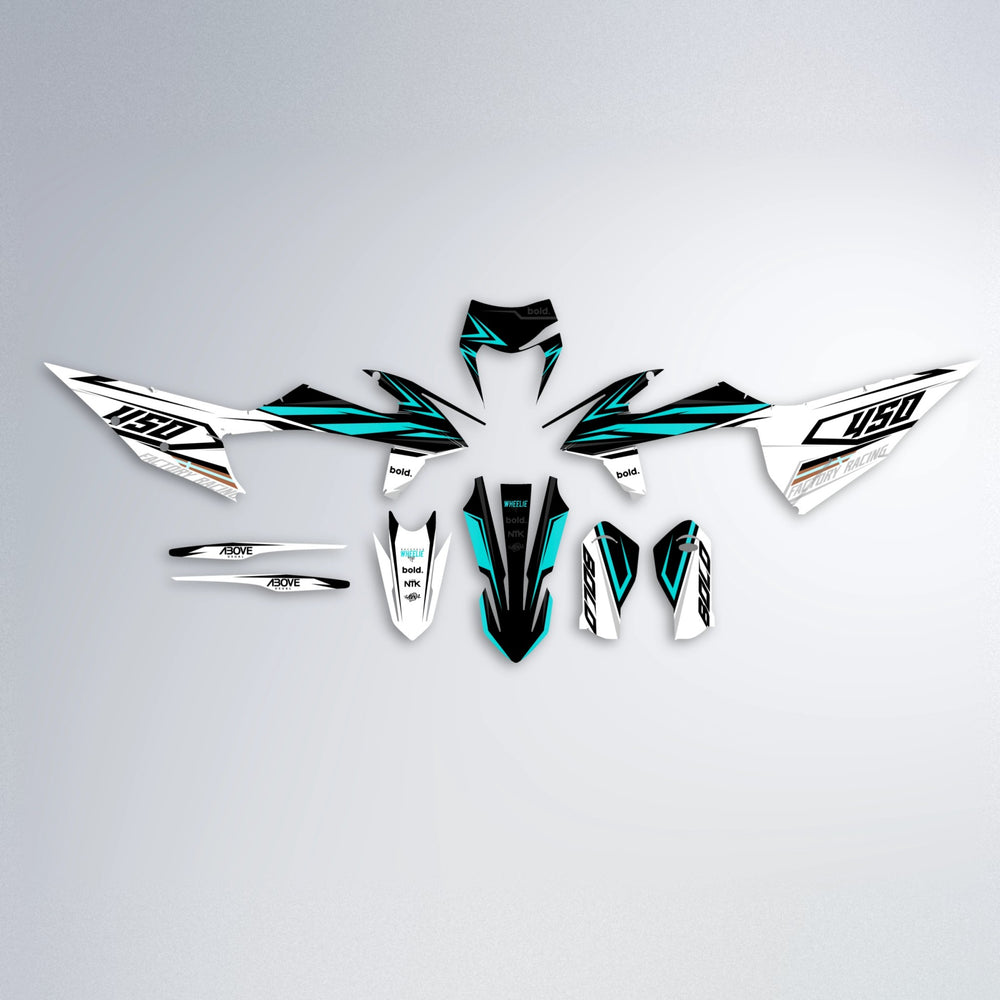 ASCEND graphics kit parts layout in Teal