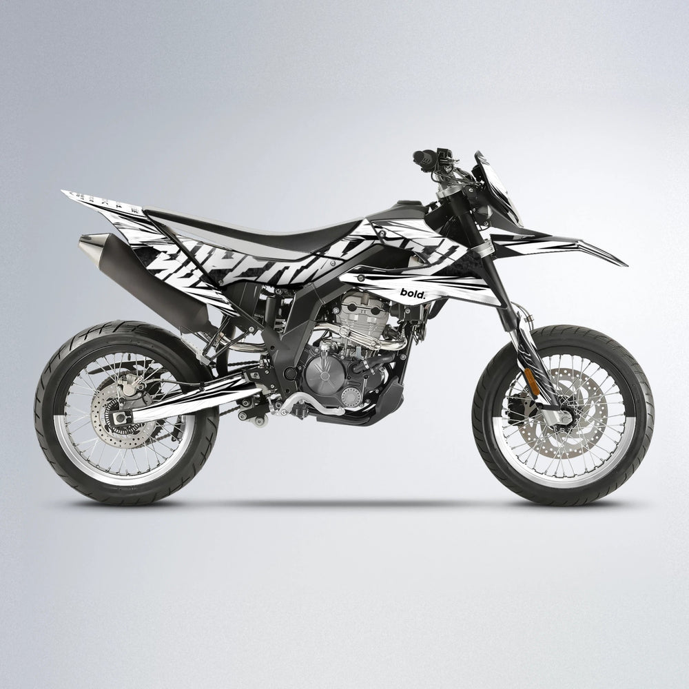 BENJIS Aprilia SX 125 supermoto graphics kit in White