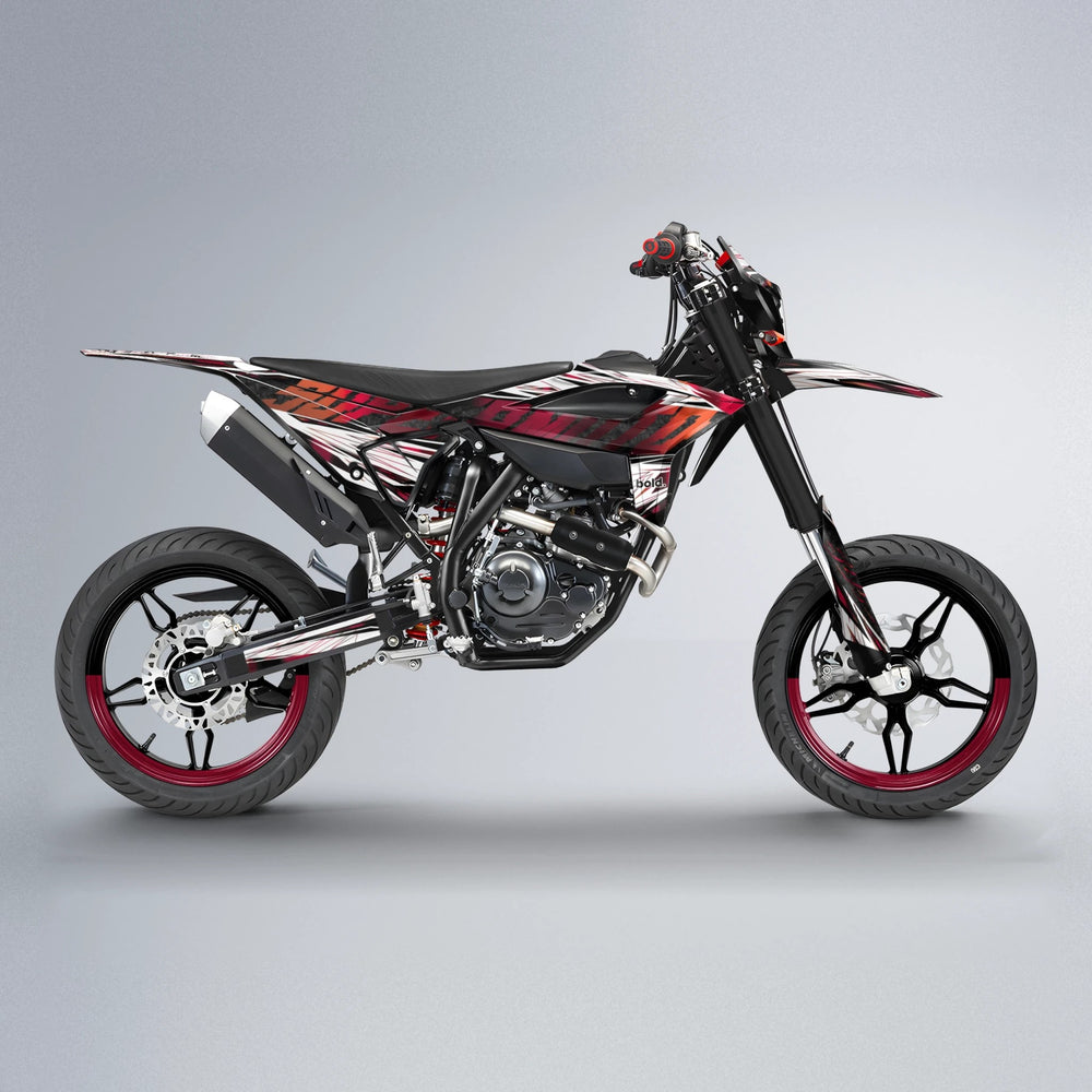 BENJIS Beta supermoto graphics kit in Black & Red