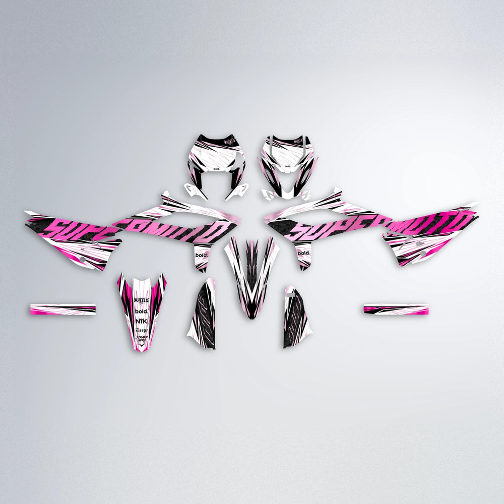 BENJIS Beta graphics kit parts layout in Flamingo