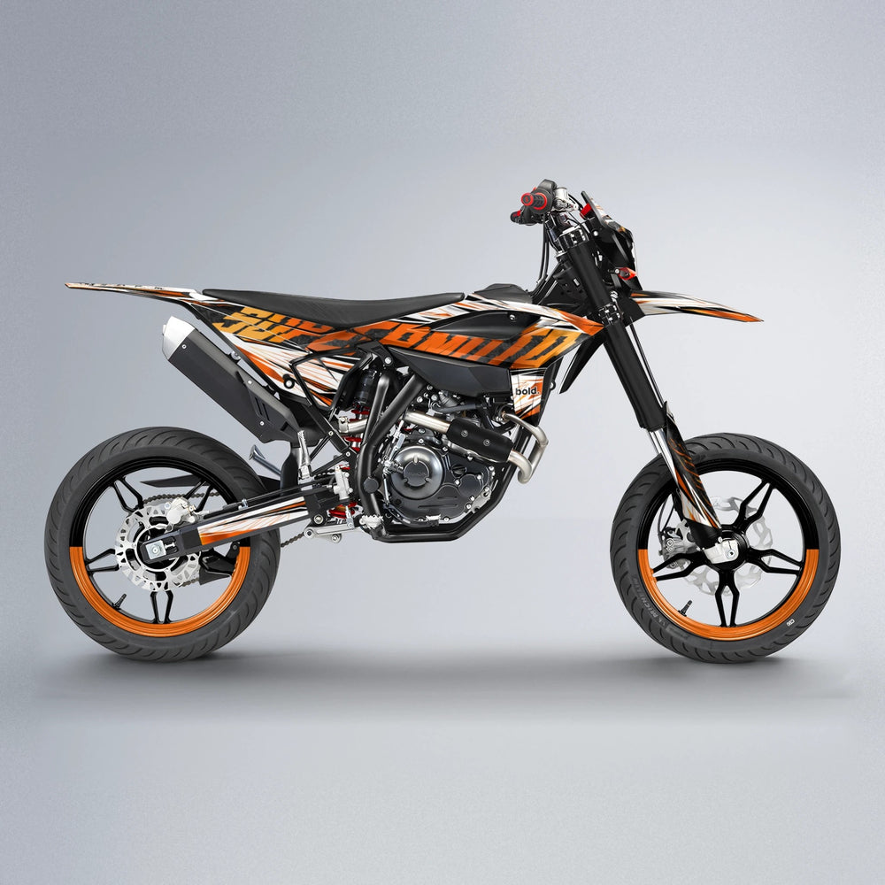 BENJIS Beta supermoto graphics kit in Orange