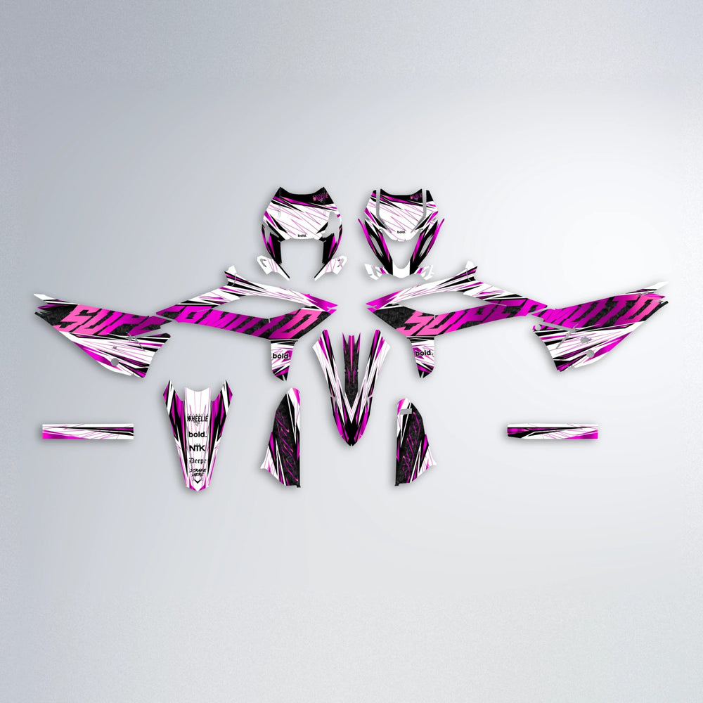 BENJIS Beta graphics kit parts layout in Pink