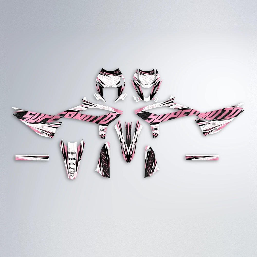 BENJIS Beta graphics kit parts layout in Sakura Pink