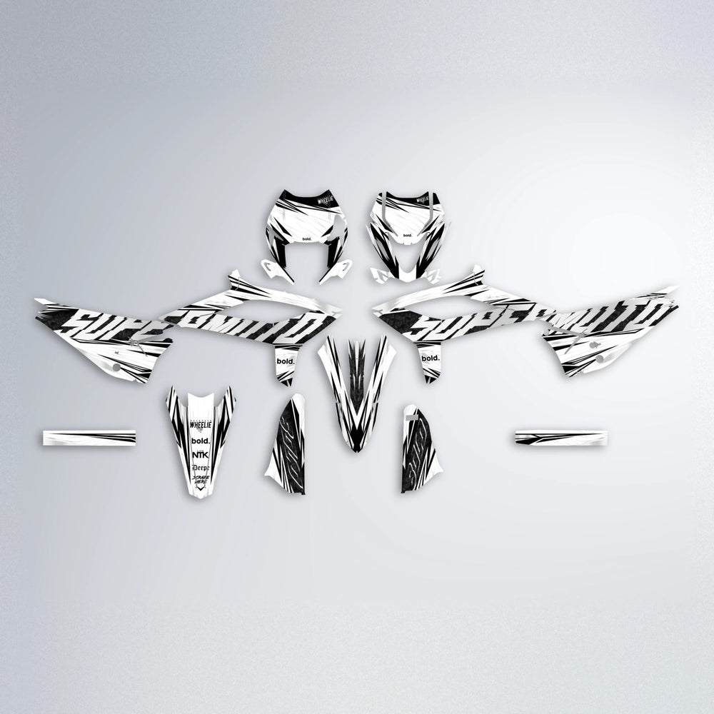 BENJIS Beta graphics kit parts layout in White